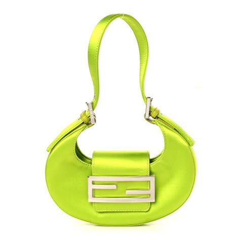 cookie fendi|FENDI Silk Satin Mini Cookie Hobo Bag Wasabi .